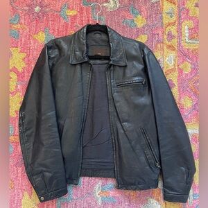 ZARA Men's Black Leather Jacket